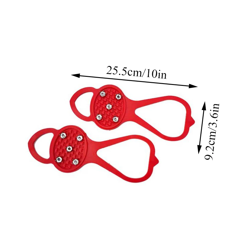 Unisex Men 5 Teeth Ice Gripper For Shoes Crampons Ice Gripper Spike Grips Cleats For Snow Studs Non-Slip Climbing Hiking Covers images - 6
