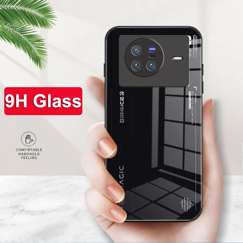 Фото Стеклянный чехол 9H для Vivo X80 Pro, чехлы для Vivo X70 Pro Plus, задняя крышка из закаленного стекла X70 Pro + корпус для Vivo X80Pro X70T №5