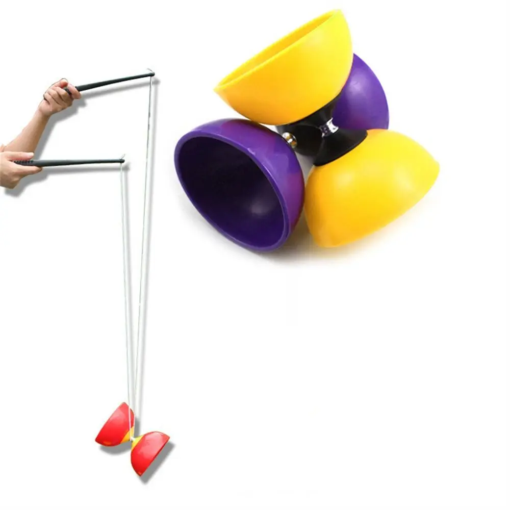 Кожаная чаша Diabolo Yoyo мягкий материал с палочками веревка тройной подшипник