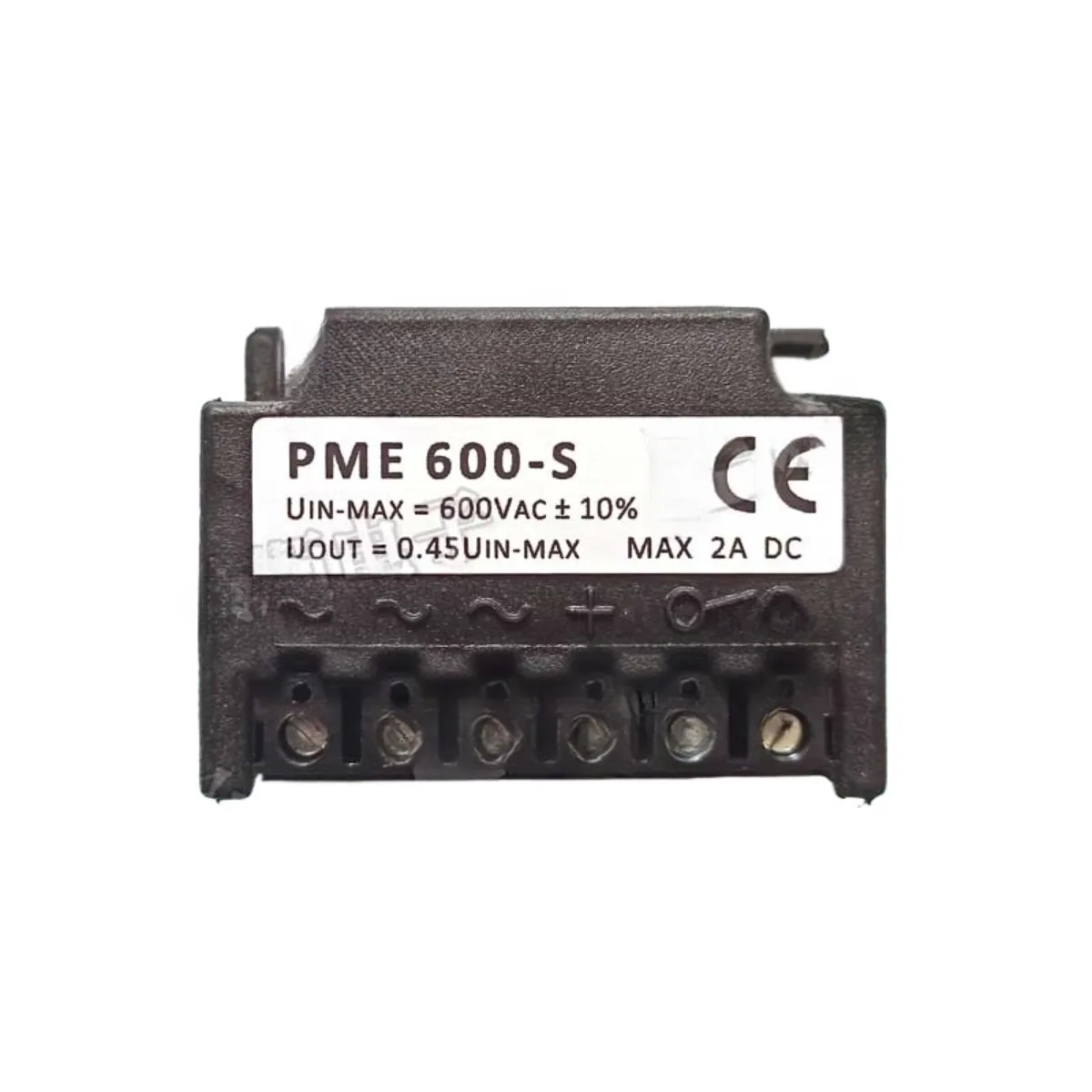 PME 600-S Uin-max=600 В переменного тока±10% Uout=0 45Uin-max MAX 2A DC