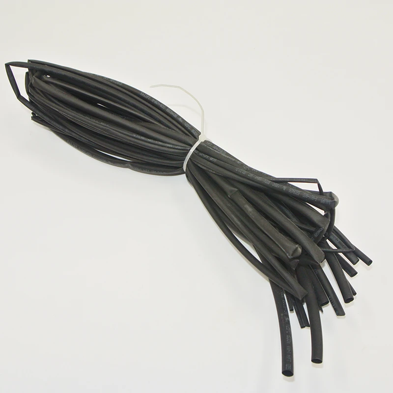 Набор термоусадочных трубок 10 м/лот, комплект термоусадочных трубок красного и черного цвета, 1,5 мм, 2 мм, 3 мм, 4 мм, 5 мм