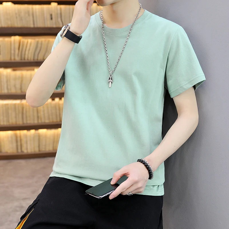 2023 Summer New Cotton Mens T Shirt Fashion Short Sleeves Co