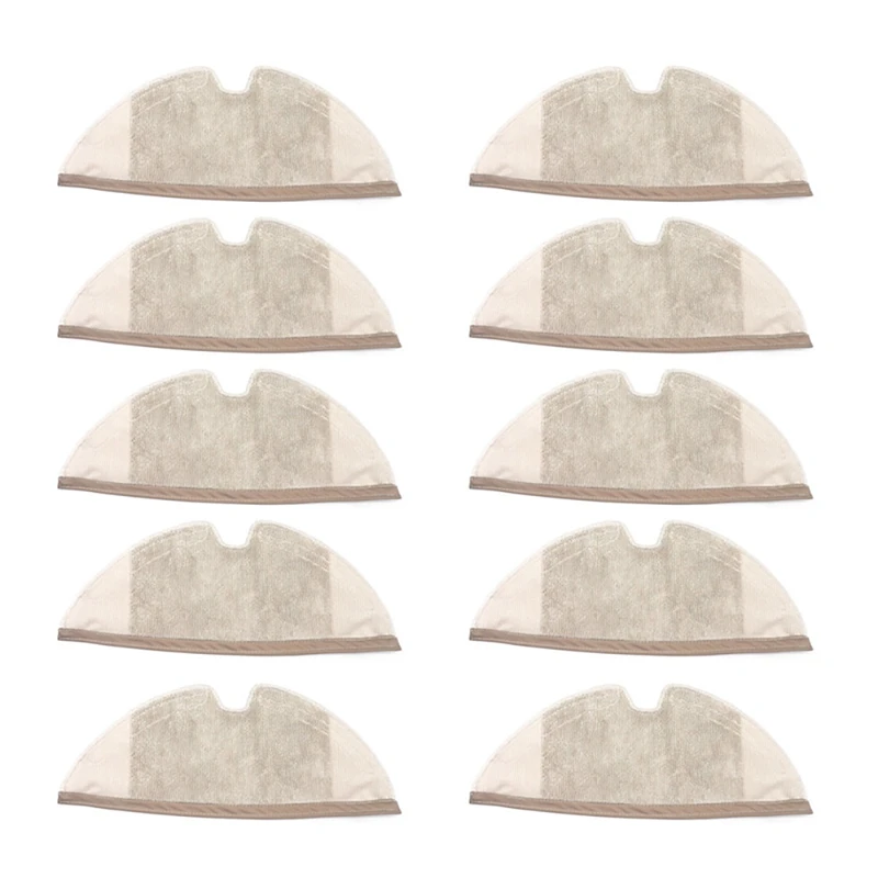 

10 Pack Replacement Full Microfiber Mopping Pads Cloth Rags Compatible For Xiaomi Roborock S50 T6 T7pro