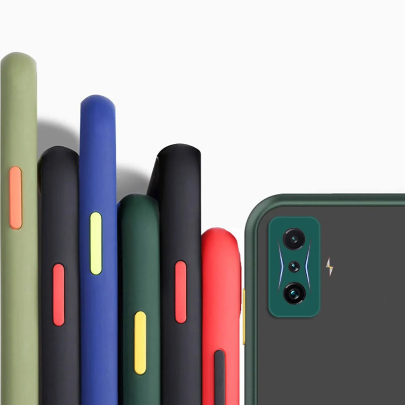 for xiaomi poco f4 gt case poco m4 pro 4g x4 pro x3 nfc m3 f3 cover tpu frame bumper matte armor phone cases poco f4 gt funda free global shipping