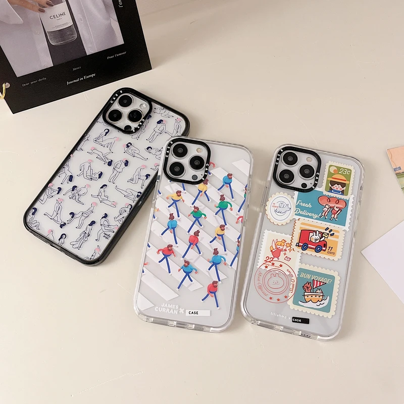 

Ins художественный модный сексуальный чехол для телефона с этикеткой на груди для iPhone 13 12 11 Pro Max Ударопрочный Мягкий акриловый прозрачный чех...