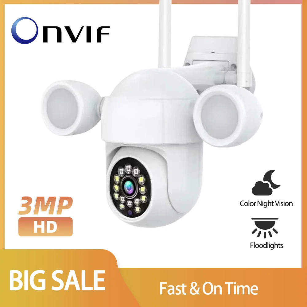 

IP-камера ONVIF уличная Беспроводная с поддержкой Wi-Fi, 3 Мп