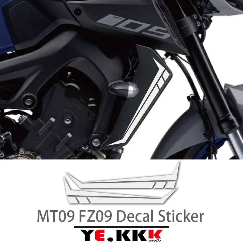 For YAMAHA MT09 MT09SP MT-09 FZ-09 FZ09 Fairing Sticker Decals Radiator Rad Guard Decal Sticker Multiple Colours Available
