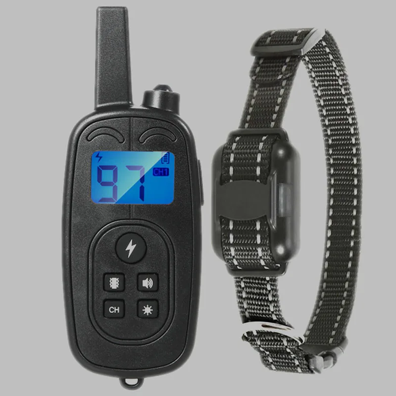 

Ошейник для собак с дистанционным управлением, устройство для тренировки собак, ошейник с электрошоком, водонепроницаемый, длинный срок сл...