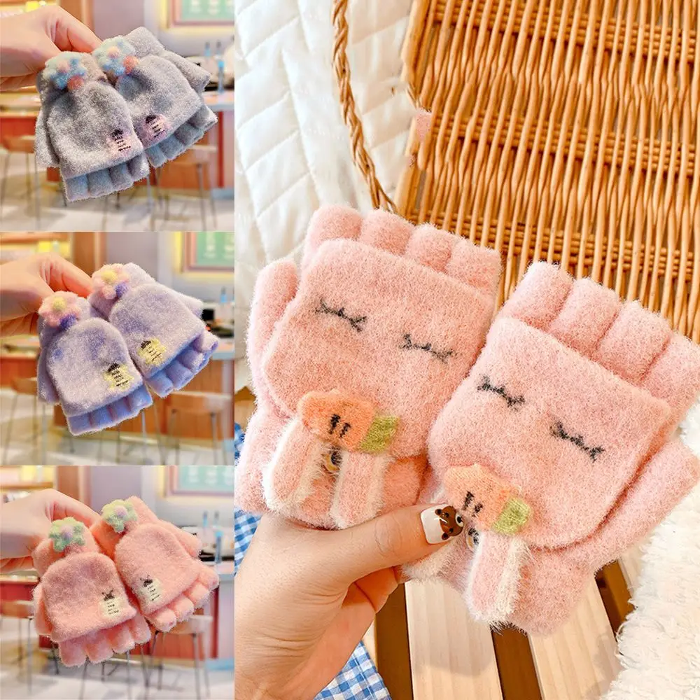 

Осенне-зимние детские перчатки для мальчиков и девочек с двумя пальцами