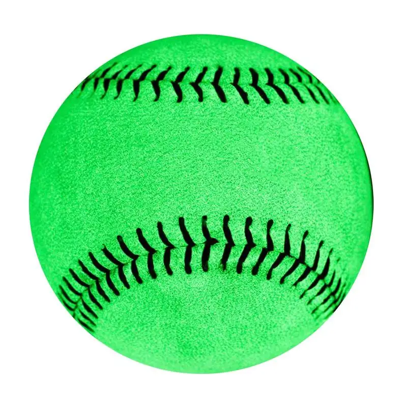 

Light Up Softball Glow In The Dark PU Leather Softball Wear Resistant 9in Baseball Toys For Boy Girl Teenager Adult Outdoor