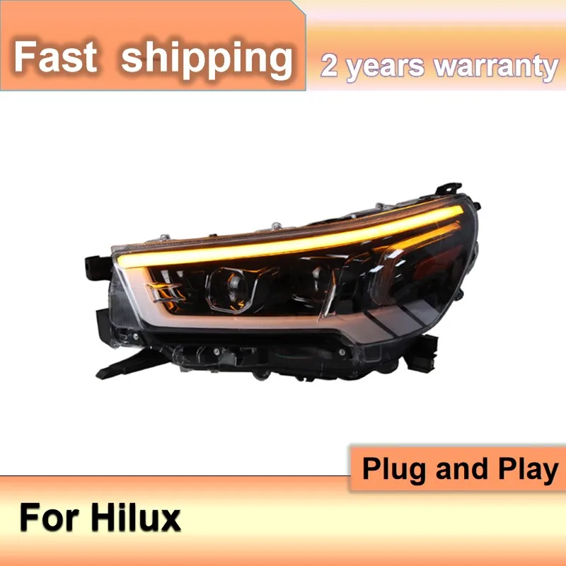 Car Accessories for Toyota Hilux 2016 Head Lamp 2015-2020 Headlight Hilux Vigo Revo Headlights LED DRL Dynamic Turn Signal