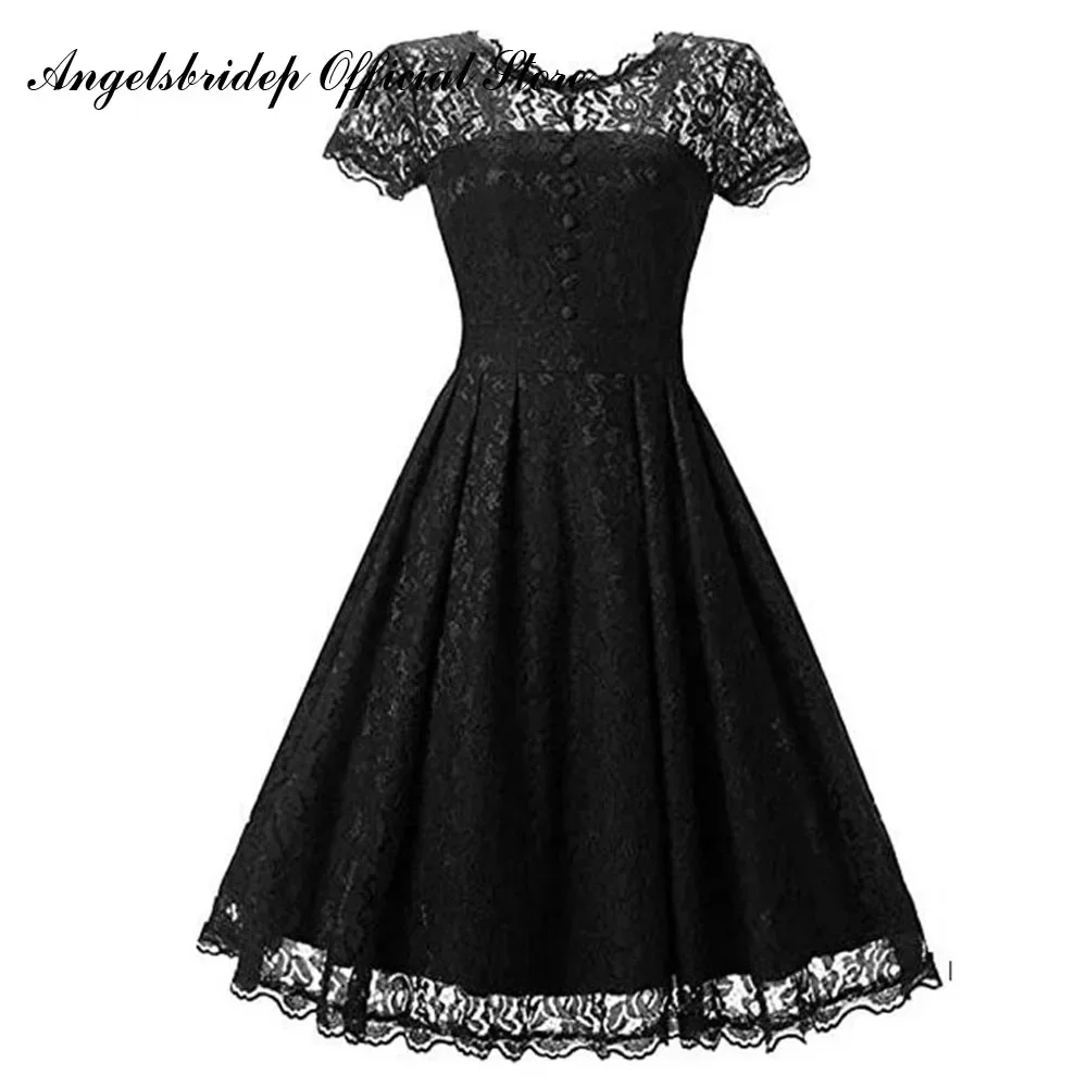 

Black Short Homecoming Dresses 2022 Sheer Neck Lace Vestidos De Festa Graduation Formal Party Gowns Cocktail Dress