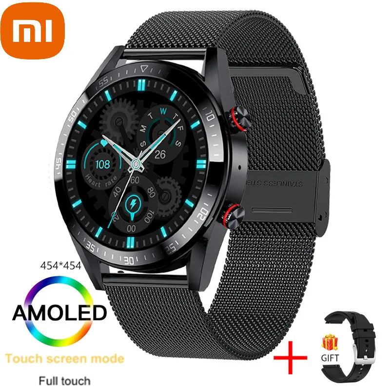

Xiaomi 2022 New 454*454 Screen Smart Watch HD Display Time Bluetooth Call Local Music Smartwatch For Mens Android TWS Earphones