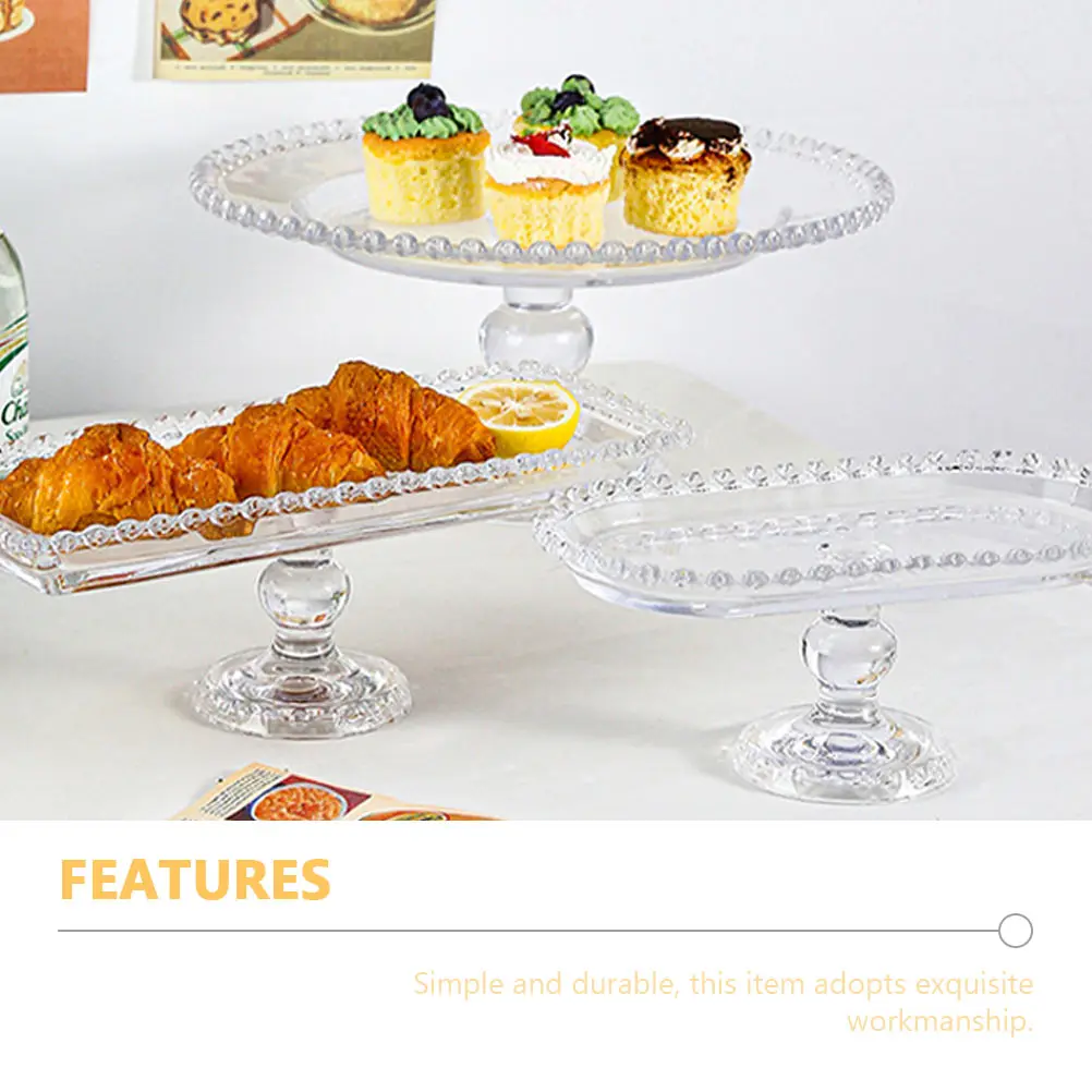 

Plate Stand Cake Glass Fruit Cupcake Footed Display Tray Platter Bowl Serving Sushi Food Cheese Pastry Dessert Decorative Riser