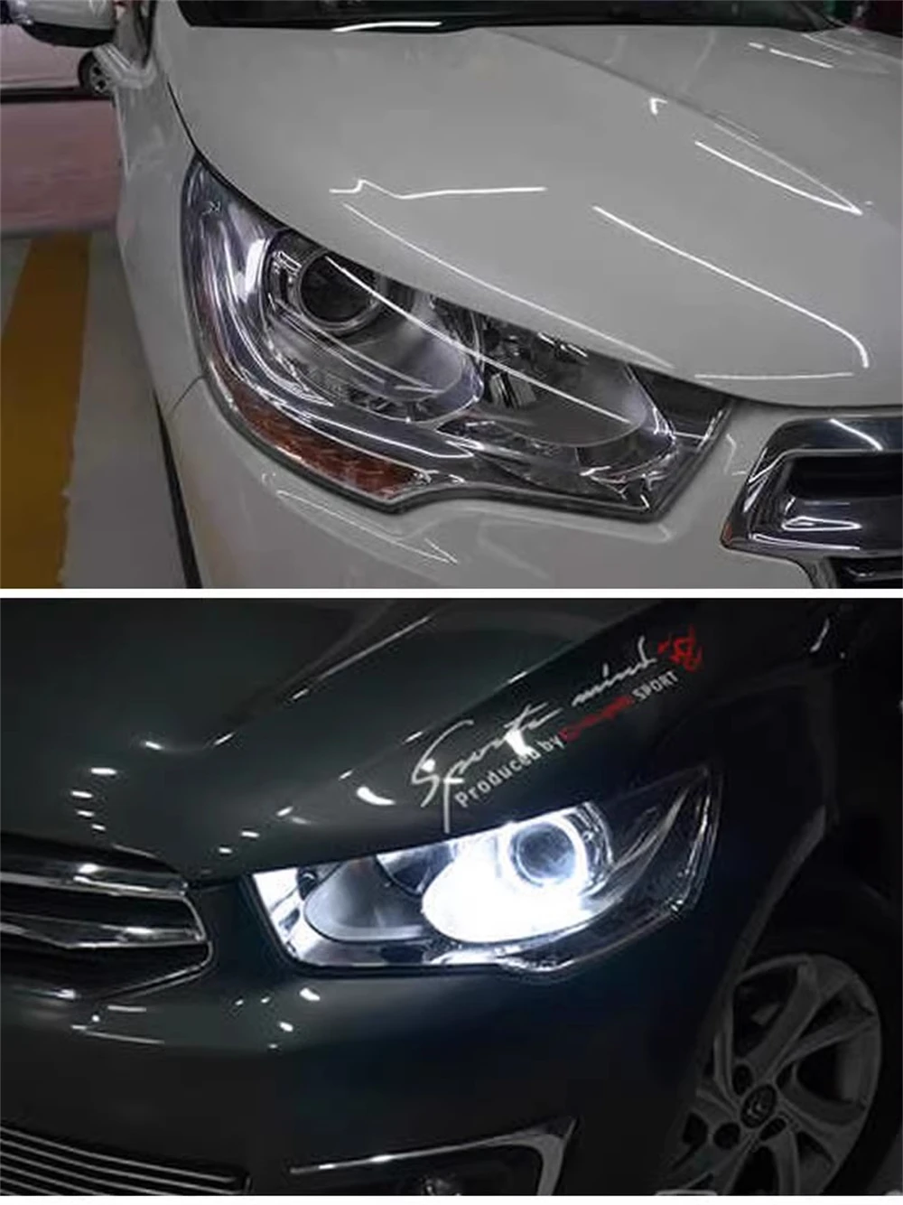 Автомобильная фара в сборе для Citroen C4L 13-16 дюймов дневные ходовые огни сигнал