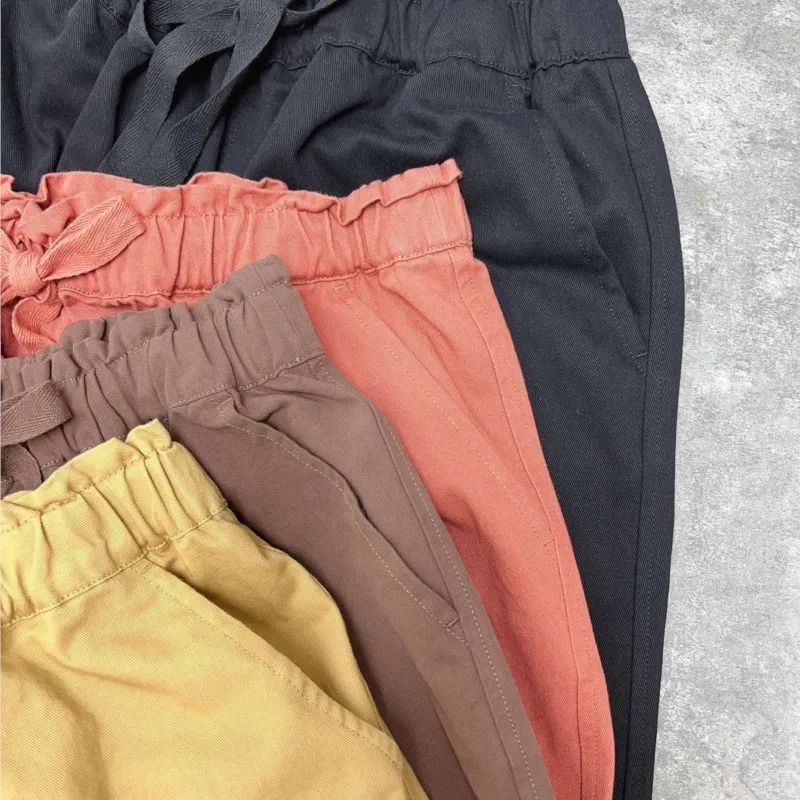 Женские свободные шаровары Johnature простые повседневные штаны до щиколотки с