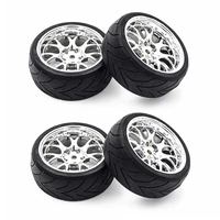 4pcs 66mm 110 rubber tire rc racing car tires on road wheel rims for hsp hpi sakura tamiya traxxas rc car parts