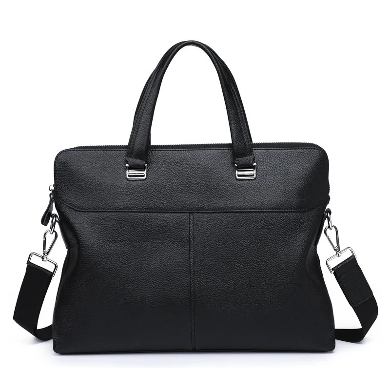 Head Layer Cowhide Briefcase Male Package Handbag Genuine Leather Man Messenger Shoulder Designer Luxury Purses Brand Men Bag