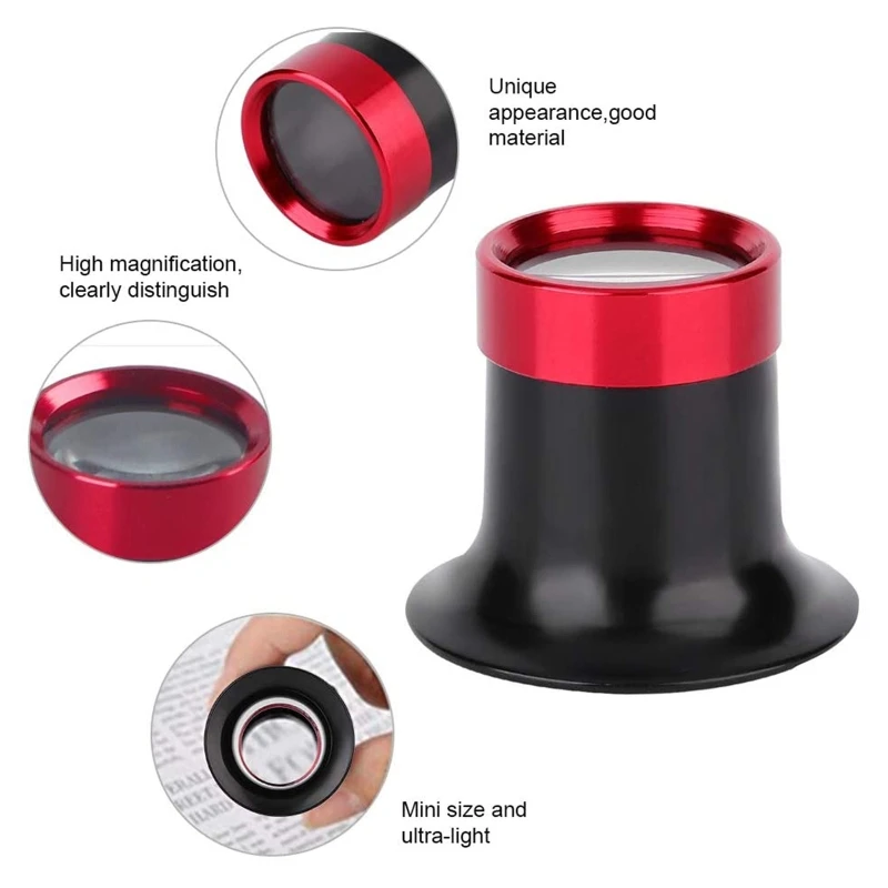 Ювелирная лупа-петля увеличительное стекло для часовщиков ремонт глазной лупы