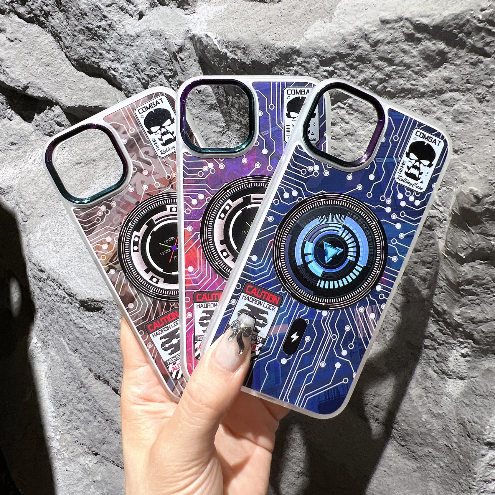 

Super Cool Punk Mystery Phone Case with Magnetic Absorption Full Coverage Suitable for IPhone11 12 13 14 Pro Max Full Coverage