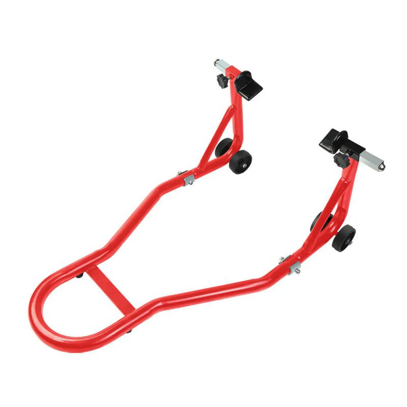 

Мотоциклетный черный/красный полный комплект, опора для переднего колеса, подставка для колес, автоматическая опорная рама для колес, инструмент для ремонта шин