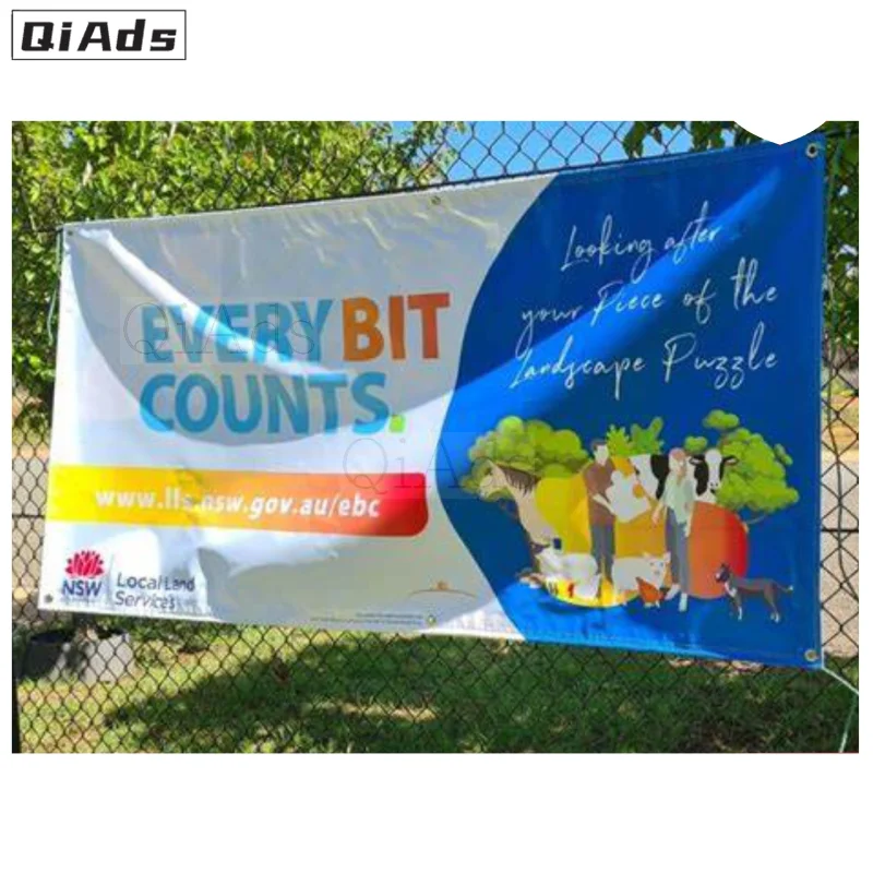 Qiads индивидуальный размер изображения дизайн DIY рекламный фон печать ПВХ уличная