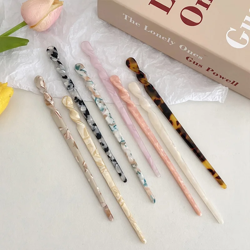 

Fashion Chinese Style Hair Sticks Vintage Acetate Chopstick Women Hairpins Hair Clips Pins Wedding Hair Jewelry Hair Accessories