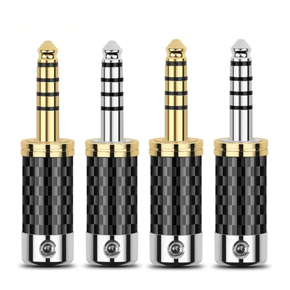 

20 шт. 4,4 Джек сбалансированный штекер 5-полюсный адаптер для стандартного hi-fi наушников родиевое покрытие золотое углеродное волокно стерео ...