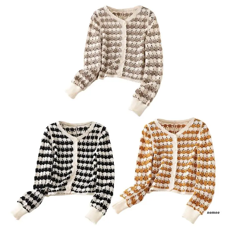 

Женский вязаный кардиган с V-образным вырезом