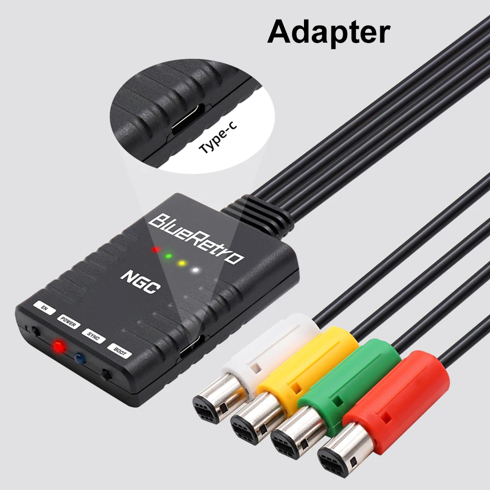 

Адаптер для беспроводных контроллеров Blueretro, Bluetooth-совместим с Nintendo GameCube, совместим с PS5 PS4 Switch Xbox Controller