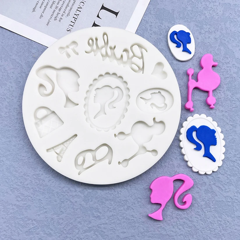 Бант женский Пудель Сумочка Силиконовая Форма Sugarcraft форма для выпечки кекса