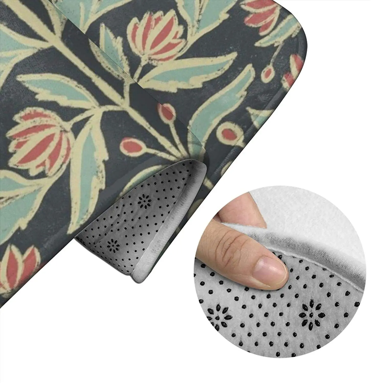 

Textured Vintage Art NOU Bathroom Mat Sets 3 Piece Set Rugs Memory Foam Mat Set Toilet Seat Cover Bath Mat lid Cover