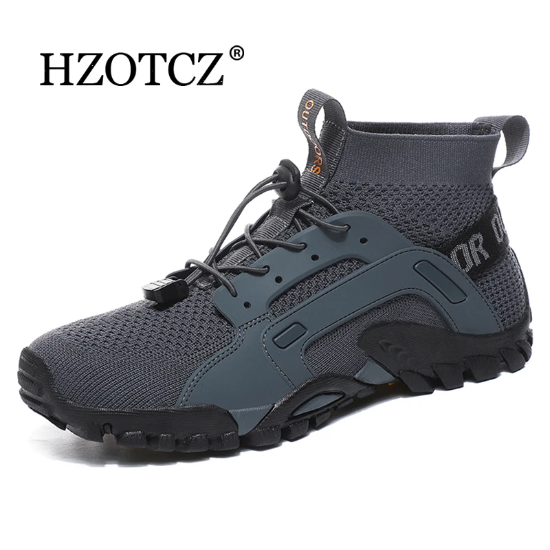 

Men Breathable Sneakers New Fashion Shoes Climbing Hiking Shoes Men Outdoor Beach Wading shoes Mesh Shoes Mens Non-slip