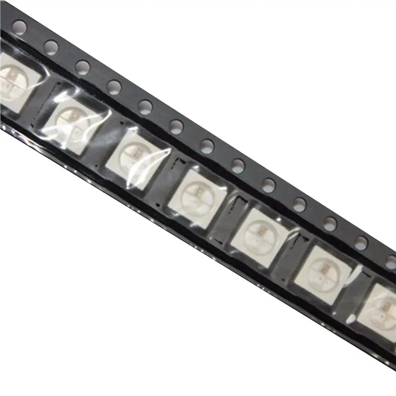 Фото YWDZ-3000 шт. светодиодные чипы WS2812B (4 контакта), 5050 RGB SMD, белая версия, WS2812, индивидуально адресуемые цифровые пиксели, DC5V №4