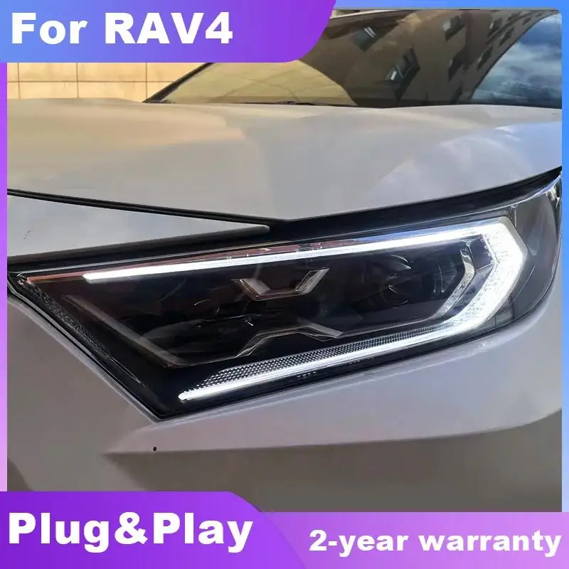 Автомобильные фары для Toyota RAV4 светодиодные 2019 2020 2021 2022 2023 RAV 4 лампы Drl линзы