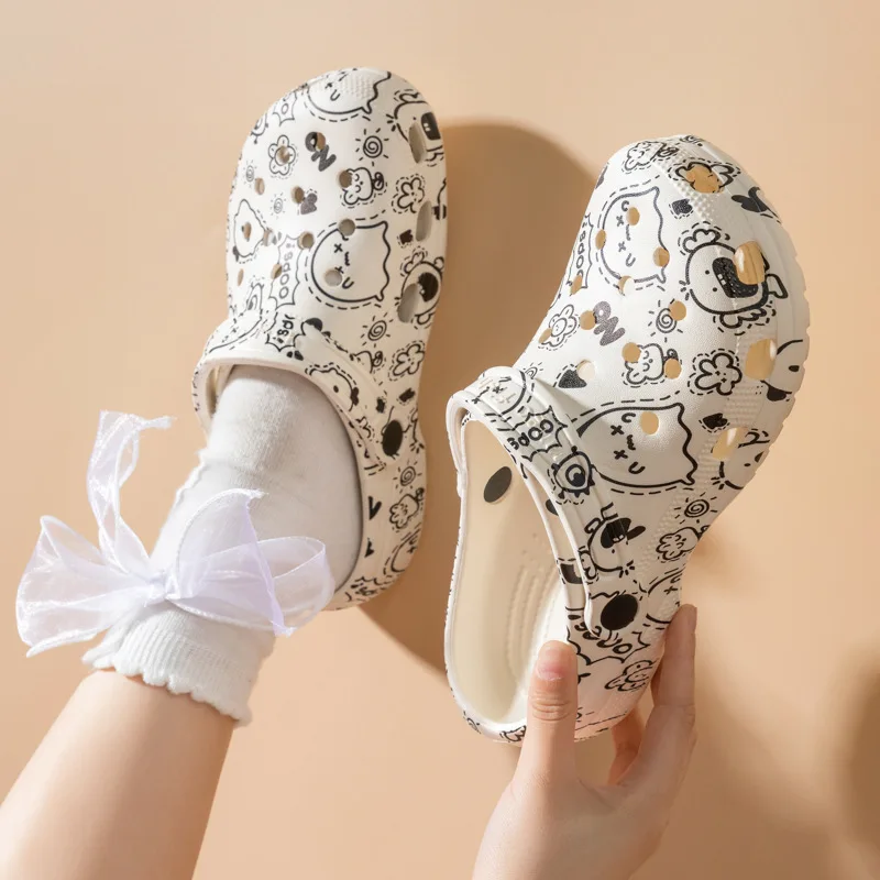 

Summer Women Slippers Cartoon Women's Beach Garden Clogs Camouflage Pvc Casual Sandals Soft Outdoor Slippers Women's Sandals
