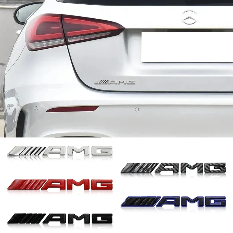 Фото 3D-эмблема AMG для автомобиля, наклейка на задний багажник, декоративная наклейка для Mercedes Benz AMG A B C E G W211 W203 W204 W210 W124, аксессуары. №1