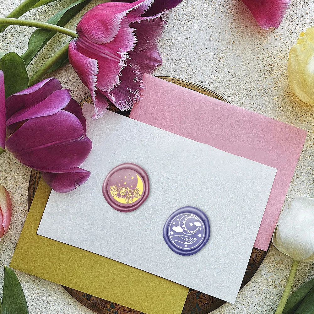 Восковая Печать С Искусственной И Деревянной Ручкой 25 Мм Узором Листьев Руки