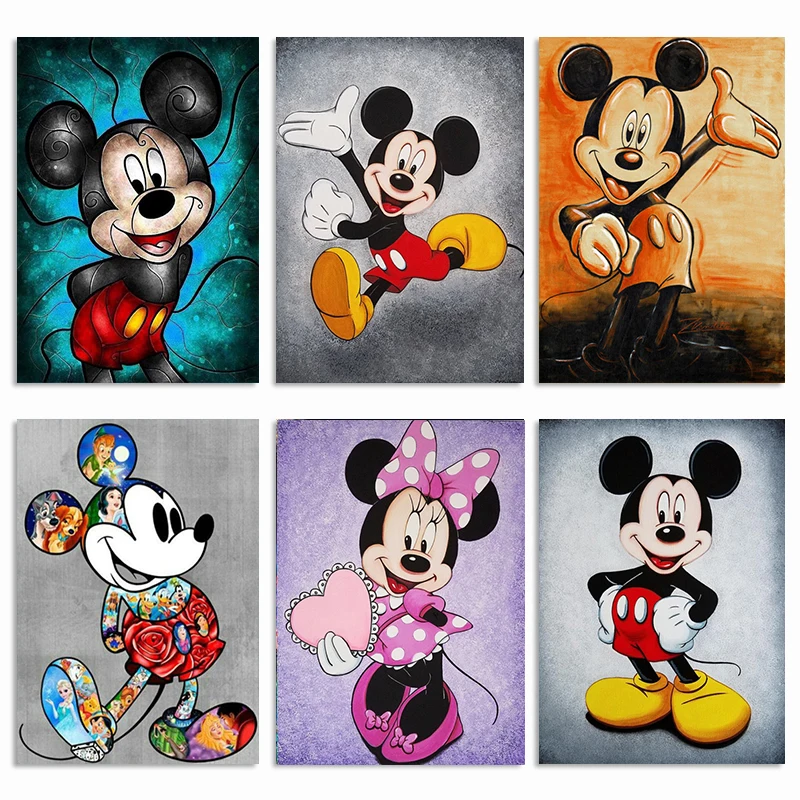 

Disney Diamond Painting Embroidery Cartoon Painting Mickey Minnie Cross Stitch Set Inlaid Diamond Brand Decorative Painting ll91
