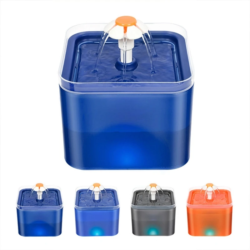 

Dog Water Dispenser Quiet USB Cats Water Fountains Multi Layers Purification