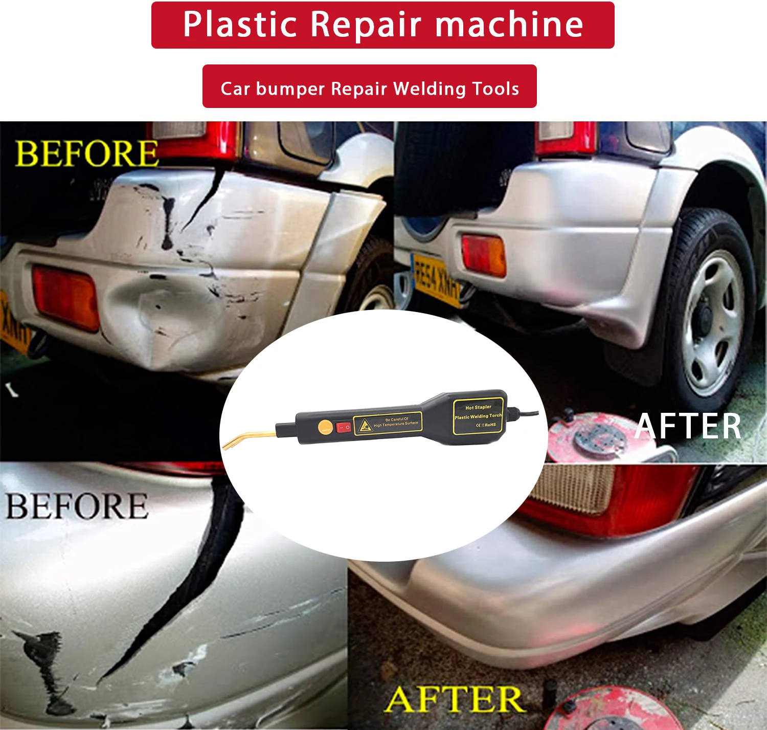

Multi-purpose 50W Plastic Welder Garage Tools Handy Hot Staplers Machine PVC Plastic Repairing Machine Car Bumper Repair