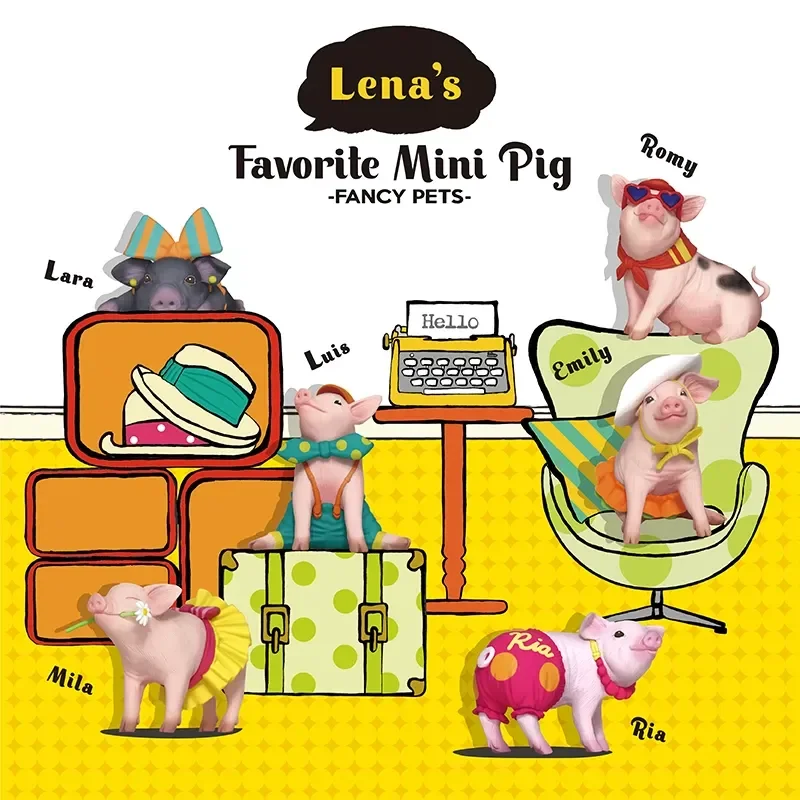 Lena'S мини свинья-Причудливые питомцы японская мода Милая Мини свинья кукла