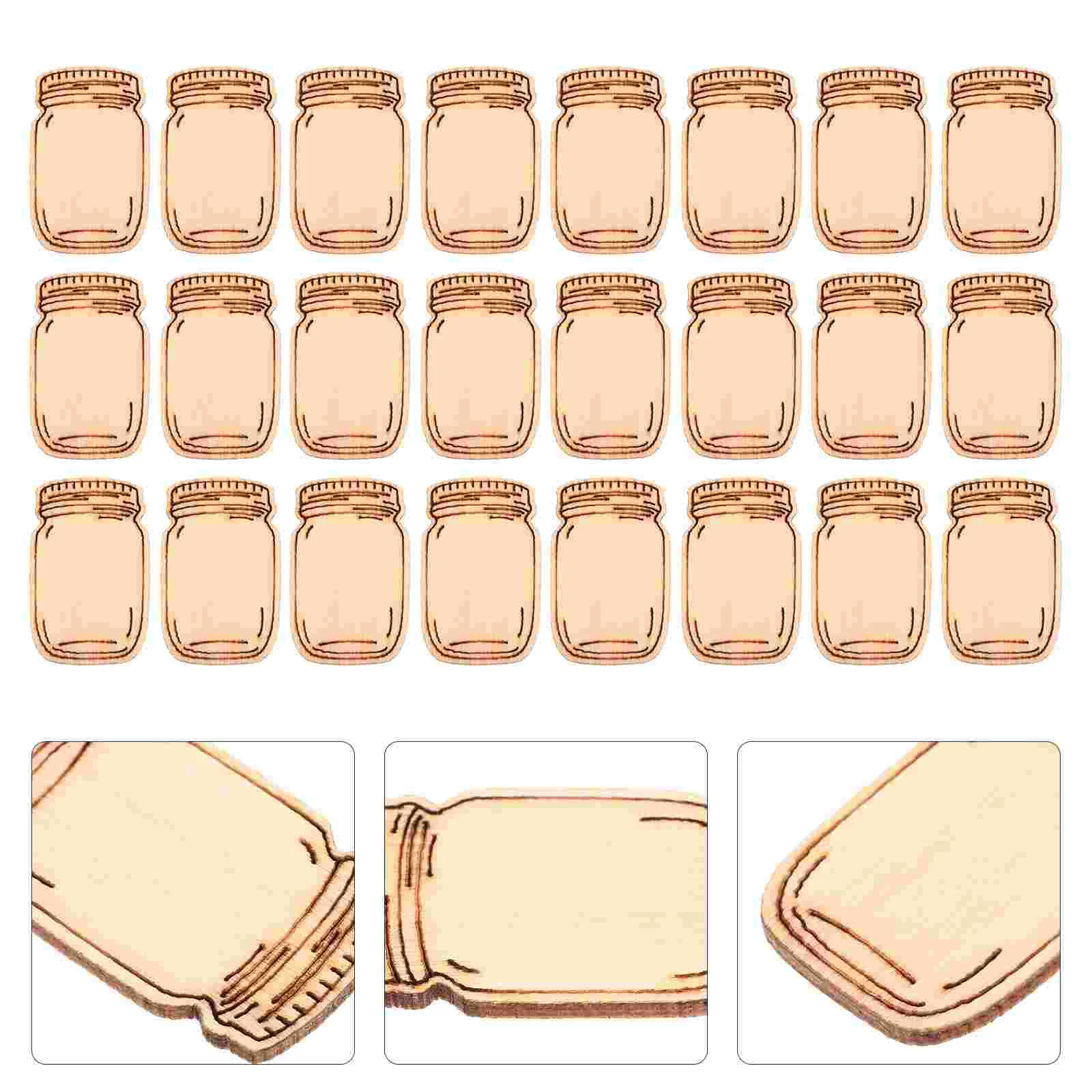 

50Pcs Jewelry Making Tools Kids Hand-painted Craft Toys Graffiti Wood Chips for Bracelet Pendant Decor