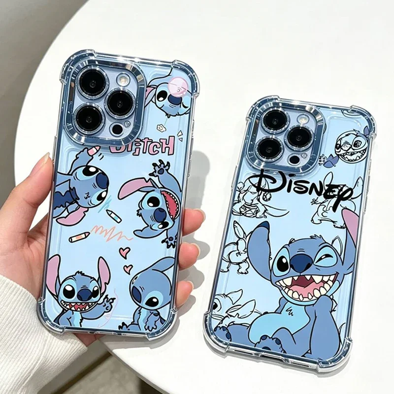 Фото Противоударный чехол Goofy Cute Stitch Disney для iPhone 17 Pro Max, 17 Air, 16, 15, 14, 13, 12, 11 Pro Max, 16E, 13 mini, 15 Plus 5G №1