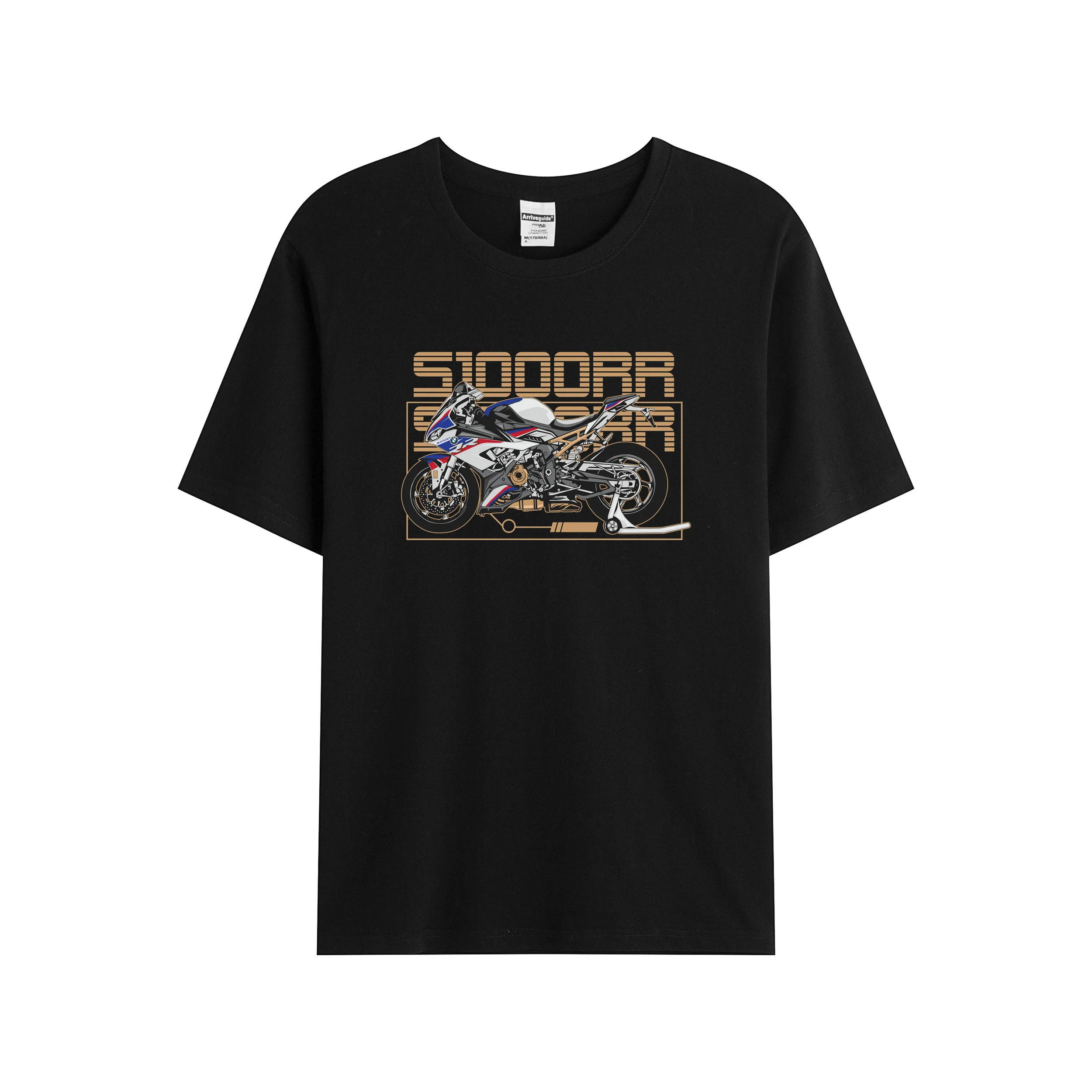 

2021 Men/Women's Summer Black Street Fashion Hip Hop BMW S1000RR T-shirt Cotton Tees Short Sleeve Tops