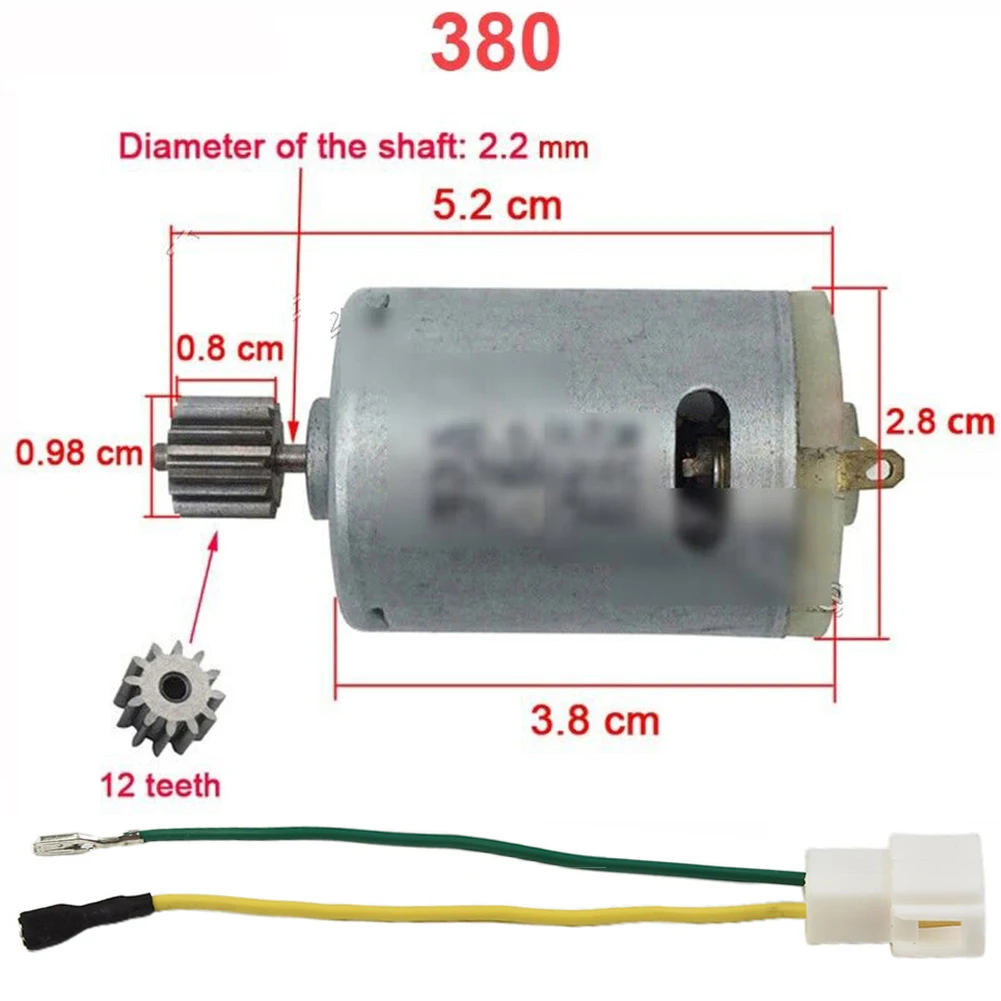 

Brand New Kid Toy Parts Electric Car Motor Toy Motor 1 Cm 10 Teeth DL555 Fittings Gearmotors RS550 RS390 RS380