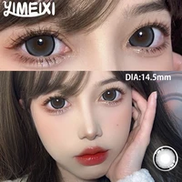 yimeixi new myopia colored contact lenses for eyes with diopter natural high quality brown lens blue lens cosmetic 1pair2pcs