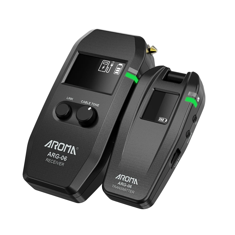 Беспроводной трансмиттер и приемник для гитары AROMA ARG-06 | AliExpress