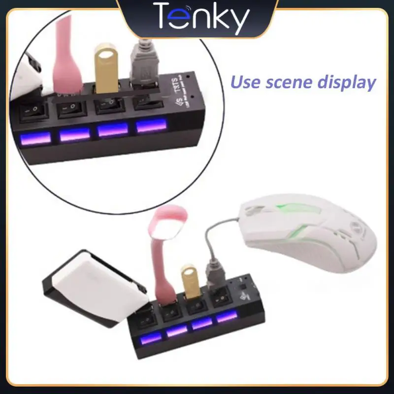 

Multiple Expander 1.1 Usb Hub 4/7 Ports Usb Power Adapter With Led Lamp Switch Data Transfer Usb 1.1 Hub Laptop Accessories