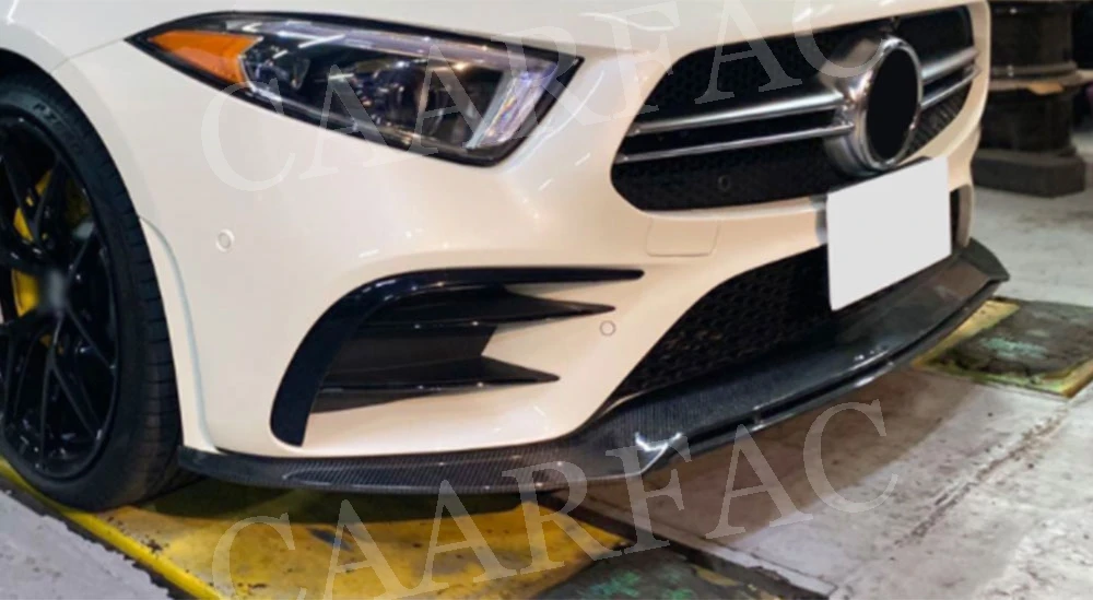 Спойлер переднего бампера из углеродного волокна для Mercedes Benz CLS Class W257 260 300 350 2019 UP M